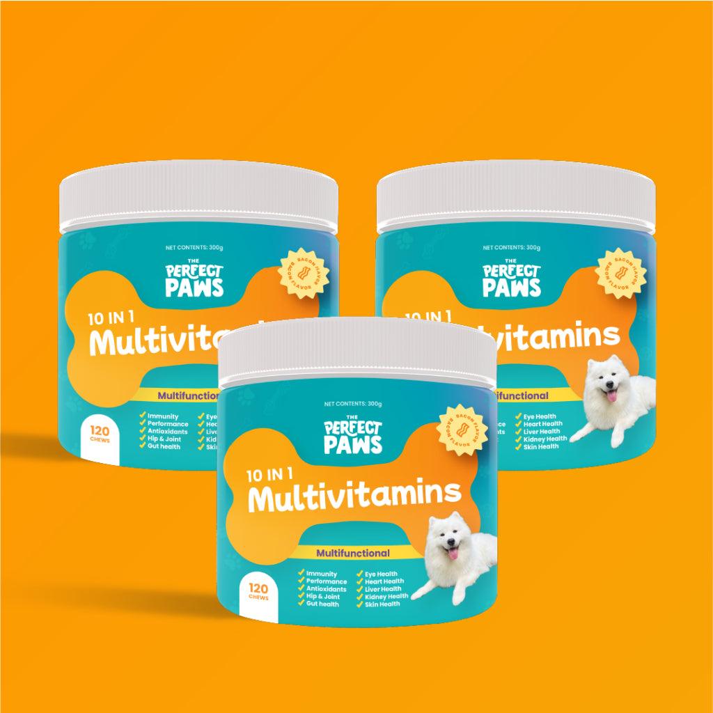 10-in-1 Multivitamin (120 chews) - The Perfect Paws